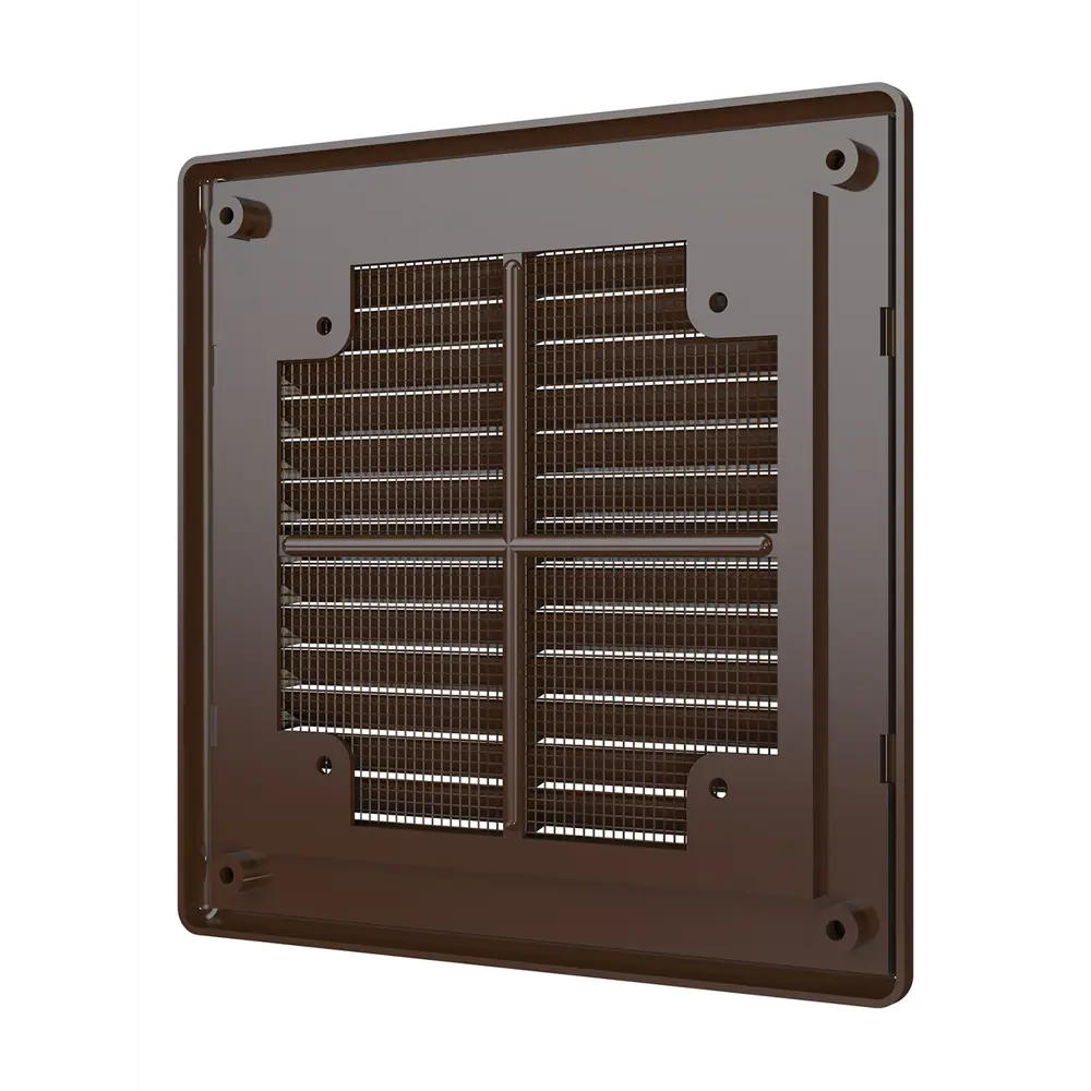Вентиляционная решетка Fonet 150x150 мм пластик цвет коричневый STLM-2171256 - Вид №2