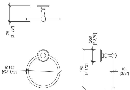 Держатель для полотенец из латуни Devon&Devon Old Navy ARCH-00092409 - Вид №2