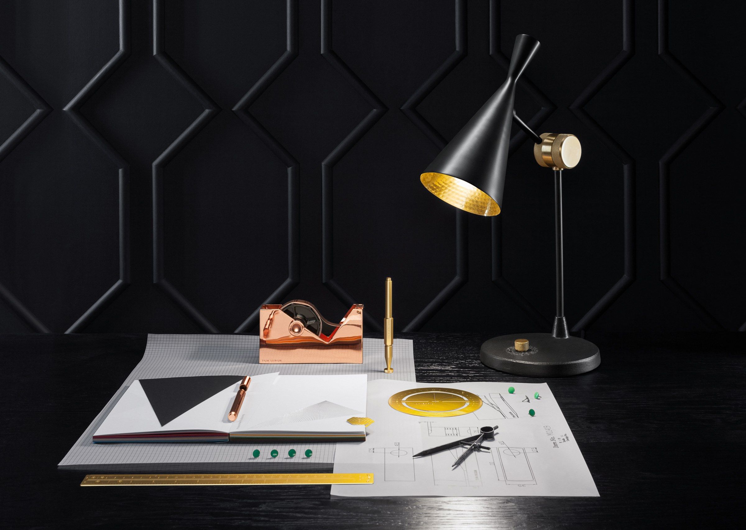 Регулируемая латунная светодиодная настольная лампа In Stock Tom Dixon ARCH-00048362 - Вид №2