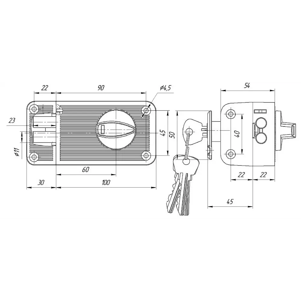 ЗЕНИТ Накладной замок для входных дверей с цилиндровым механизмом 17868981 STLM-0008863 - Вид №3