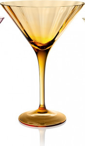 10538927 Moser Набор из 6 бокалов для мартини 290мл "Оптик" (6цв) Хрусталь бессвинцовый