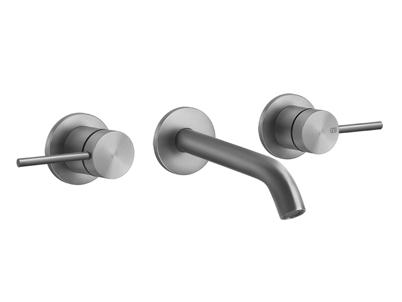 Настенный смеситель для раковины из нержавеющей стали с 3 отверстиями Gessi Messi316 ARCH-00074926