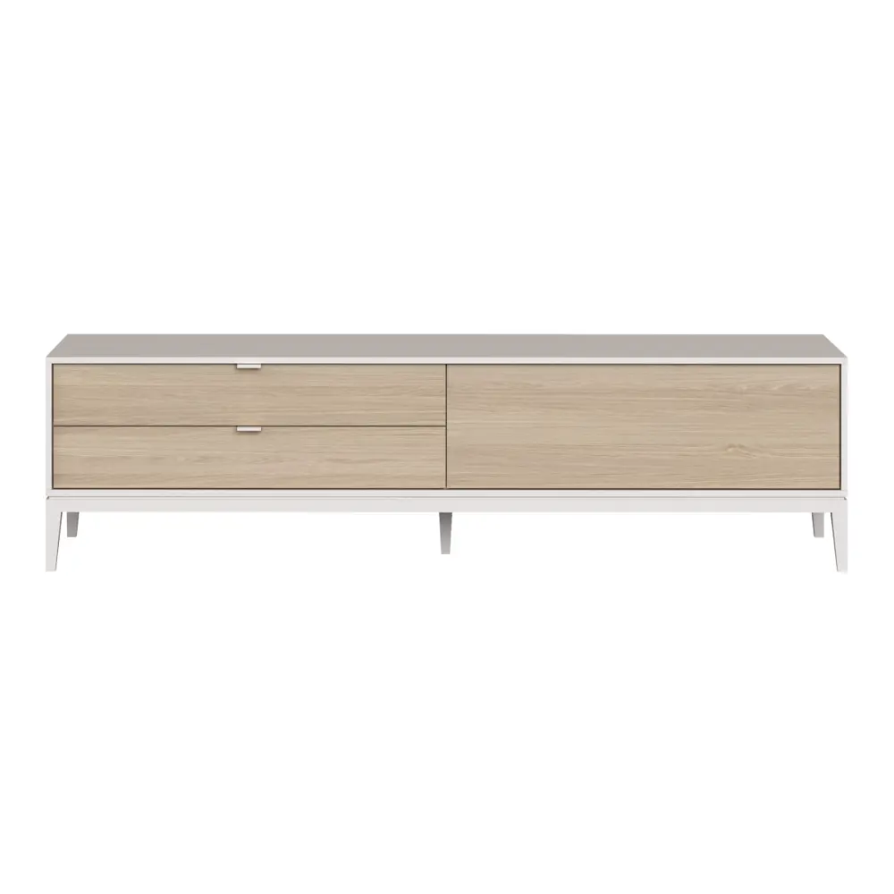 Тумба под телевизор Ellipse furniture Fjord 202x54x51 см МДФ цвет белый