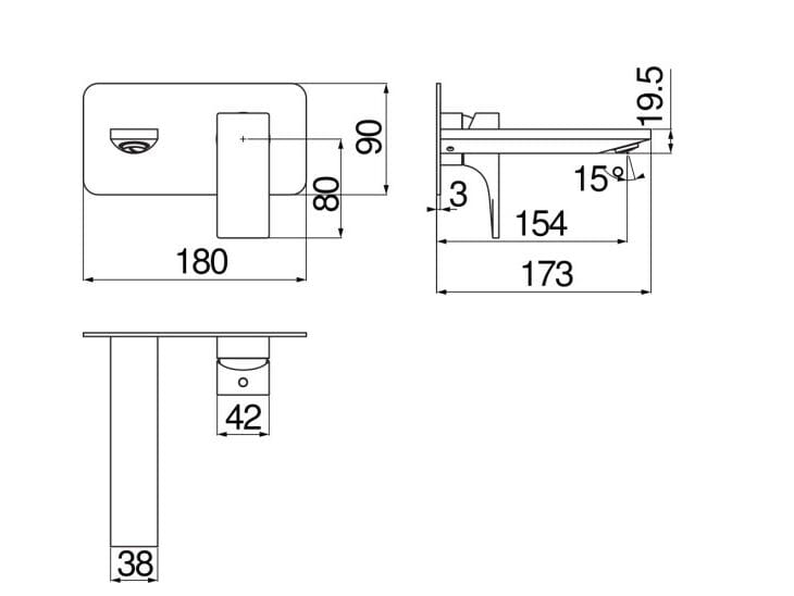 Настенный однорычажный смеситель для раковины Nobili Seven ARCH-00076673 - Вид №6