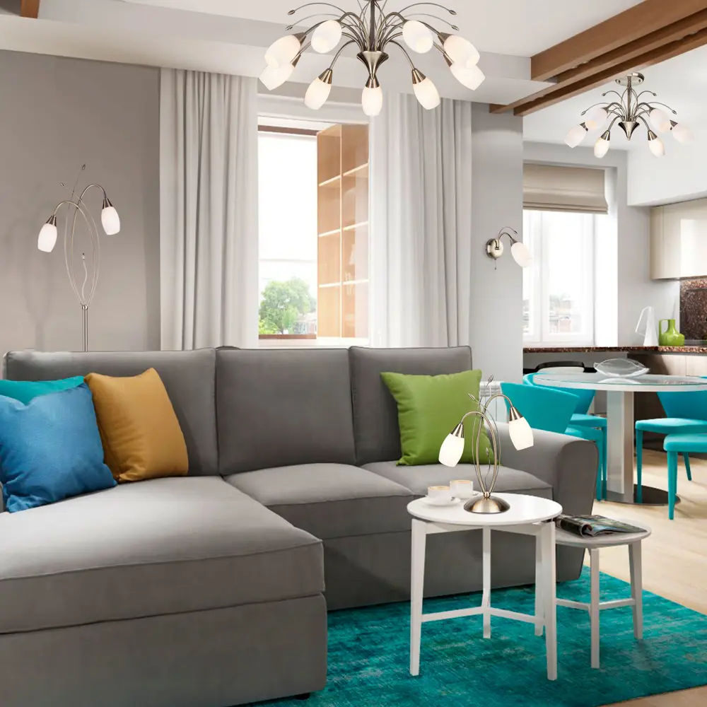 Люстра Eurosvet Ginevra 22080/9, 9 ламп, 29 м², цвет бронза STLM-2176386 - Вид №9