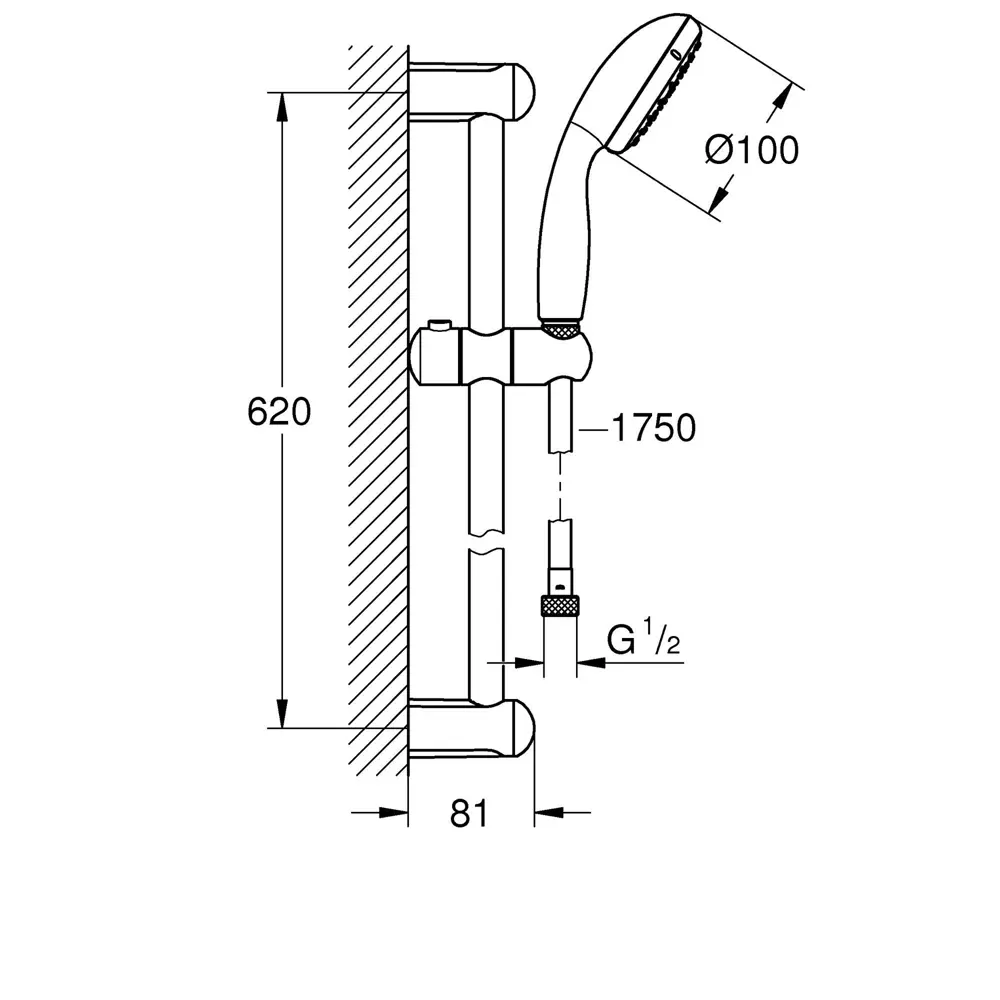Комплект душевой Grohe Tempesta 2 режима цвет хром STLM-2014780 - Вид №4