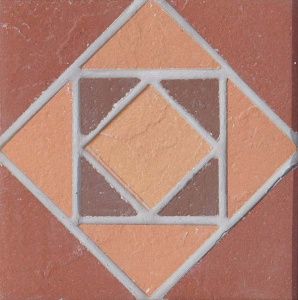 Square/Квадрат Вставка мозаичная из клинкера (на сетке)  15х15