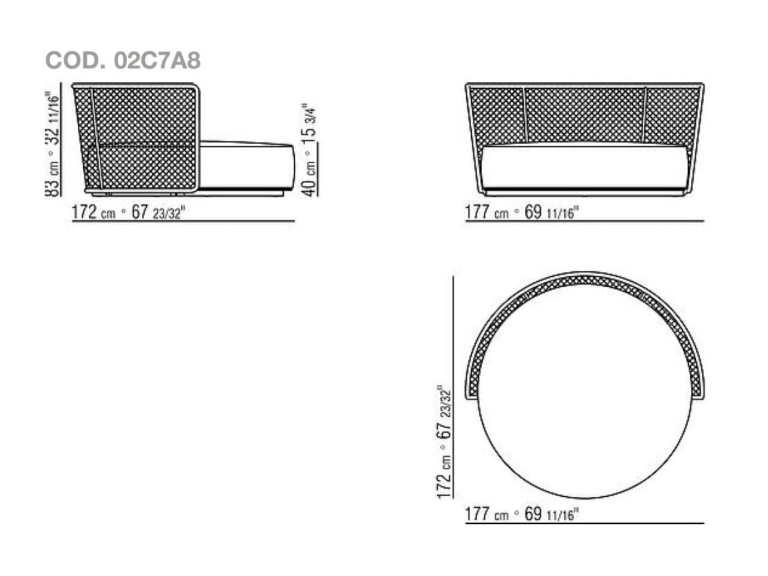 Круглый садовый диван Flexform Oasis ARCH-00139290 - Вид №8