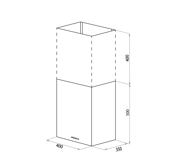 9168704 Вытяжка пристенная Meferi ROOMBOX40BK LIGHT черный STDN-0017900 - Вид №12