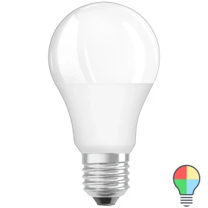 Лампа светодиодная Osram E27 220-240 В 9 Вт груша матовая 806 лм, регулируемый цвет света RGBW, для диммера, с пультом ДУ
