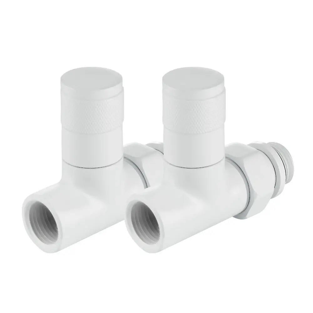 Набор вентилей для радиатора Royal Thermo Piano 1/2" прямой цвет белый STLM-2195871 - Вид №5