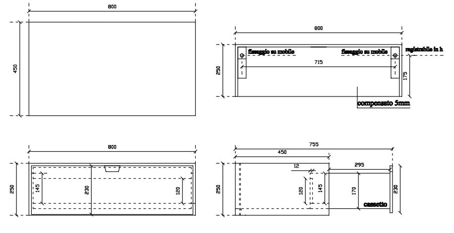Подвесной шкаф для ванной комнаты с ящиками Galassia ARCH-00028220 - Вид №2