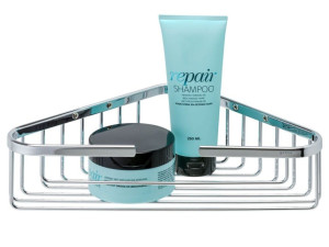 Металлический душ угловой мыльница