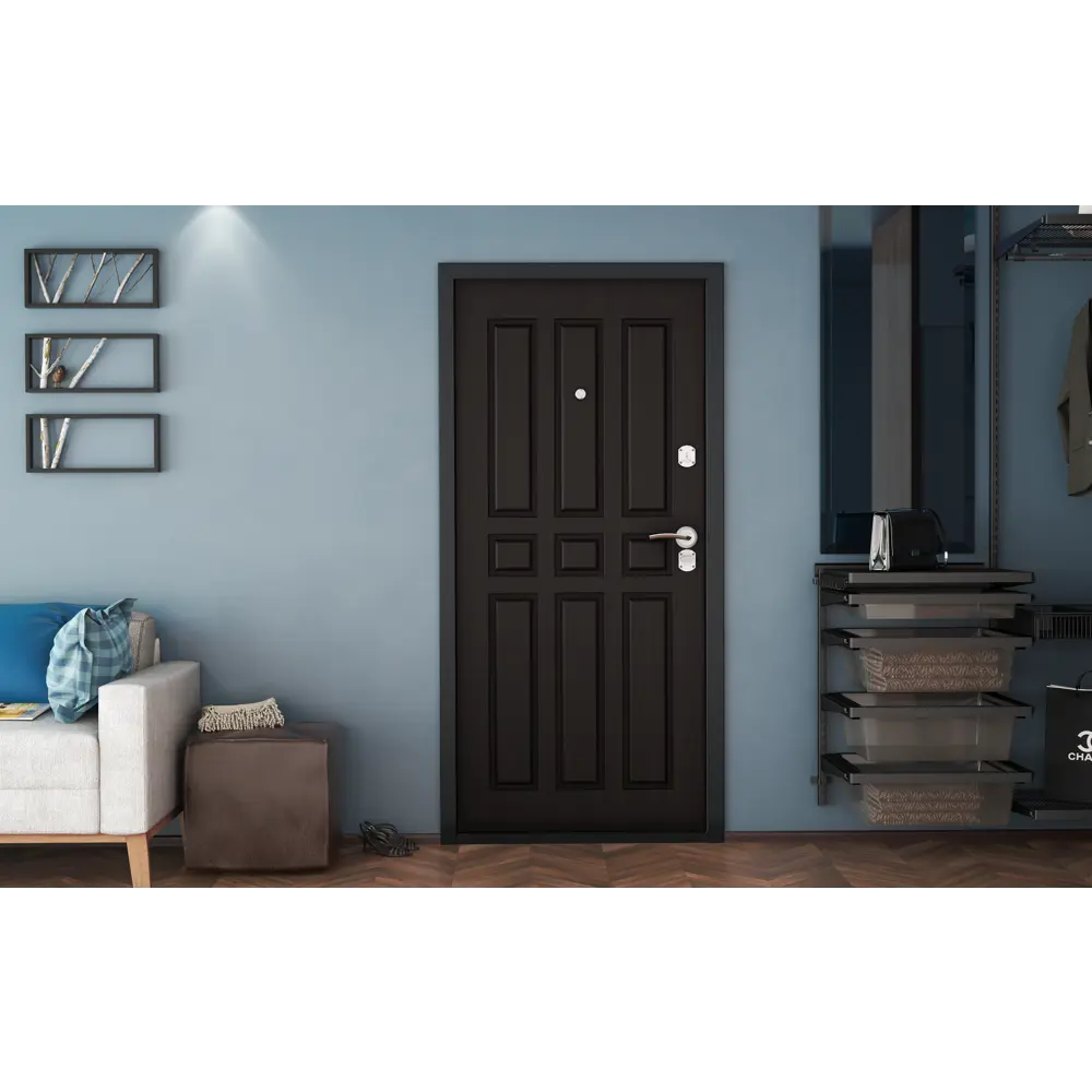 Дверь входная металлическая Оптим 98x205 см правая венге DOORHAN STLM-2028581 - Вид №8