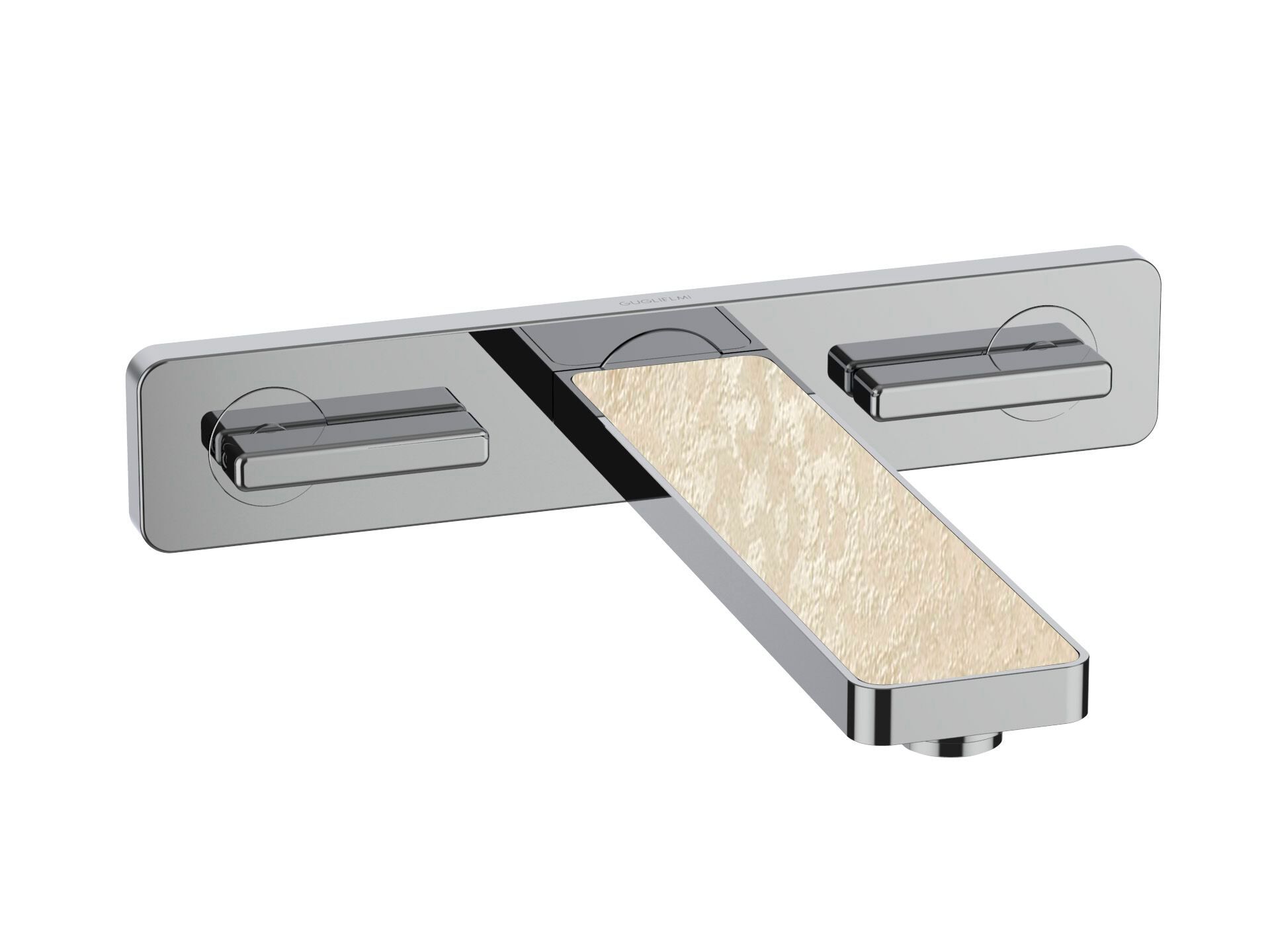 Настенный смеситель для раковины с 3 отверстиями без слива GUGLIELMI RUBINETTERIE GZero ARCH-00001726 - Вид №1