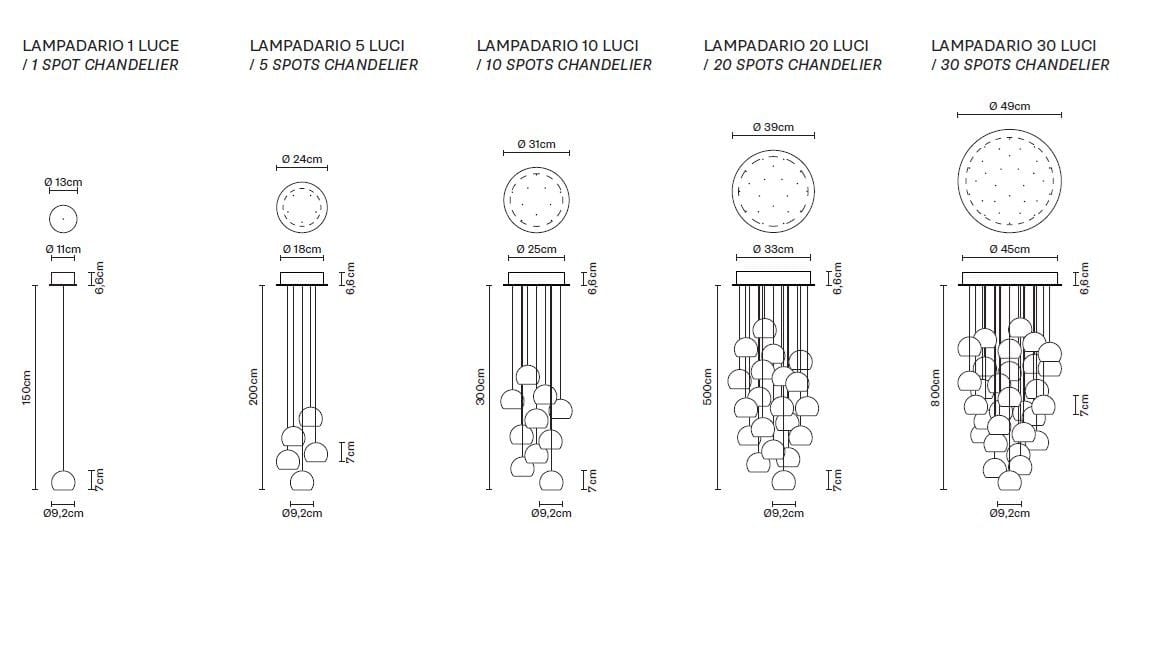 Кристалл подвесной светильник Fabbian Multispot ARCH-00044771 - Вид №8
