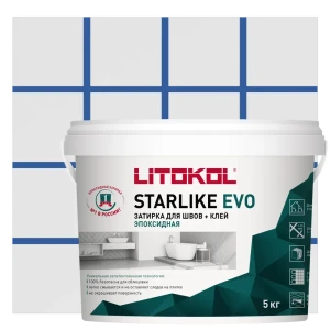 91038548 Затирка Litokol L0485360004 Starlike Evo S.350 Blu Zaffiro 5.30кг STLM-1487572