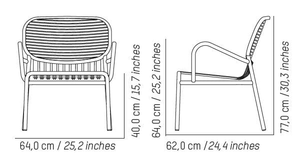 Алюминиевый стул с порошковым покрытием с подлокотниками Petite Friture выходные ARCH-00087704 - Вид №36