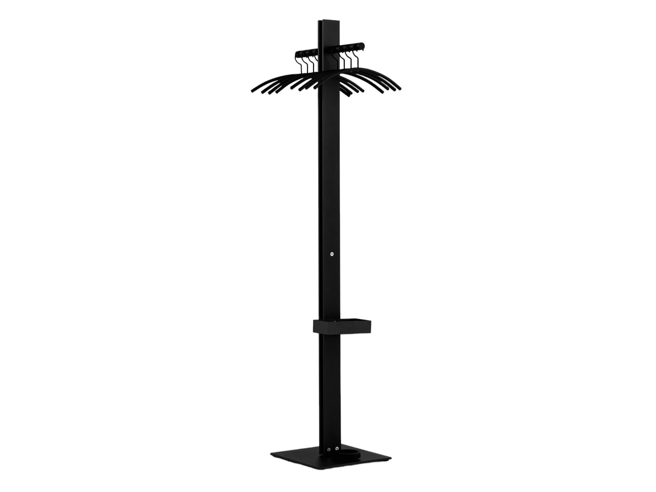 Окрашенная металлическая офисная вешалка для одежды с держателем зонта Cascando STANDFREE P ARCH-00108592