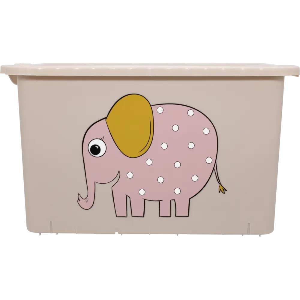 Контейнер Honey Animals Слон 39.5x24.1x23.1 см 15 л полипропилен цвет пудра Santreyd STLM-2173240 - Вид №2
