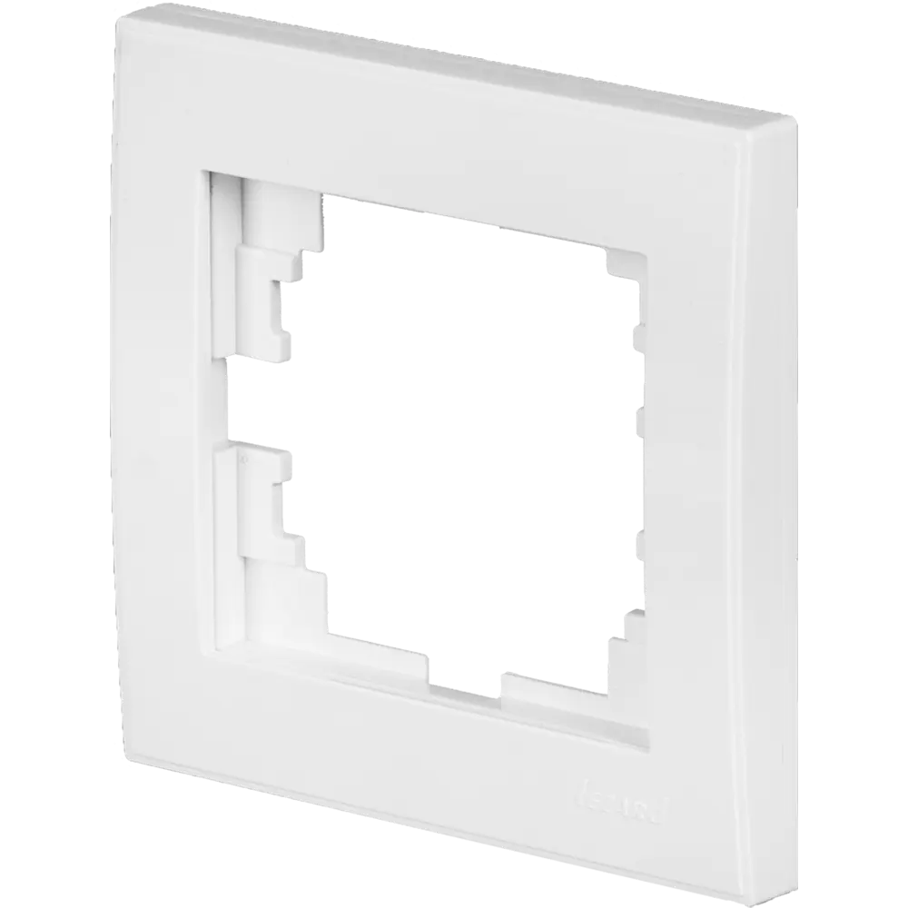 Рамка для розеток и выключателей Lezard Rain 1 пост, цвет белый Виктория STLM-2131335 - Вид №2