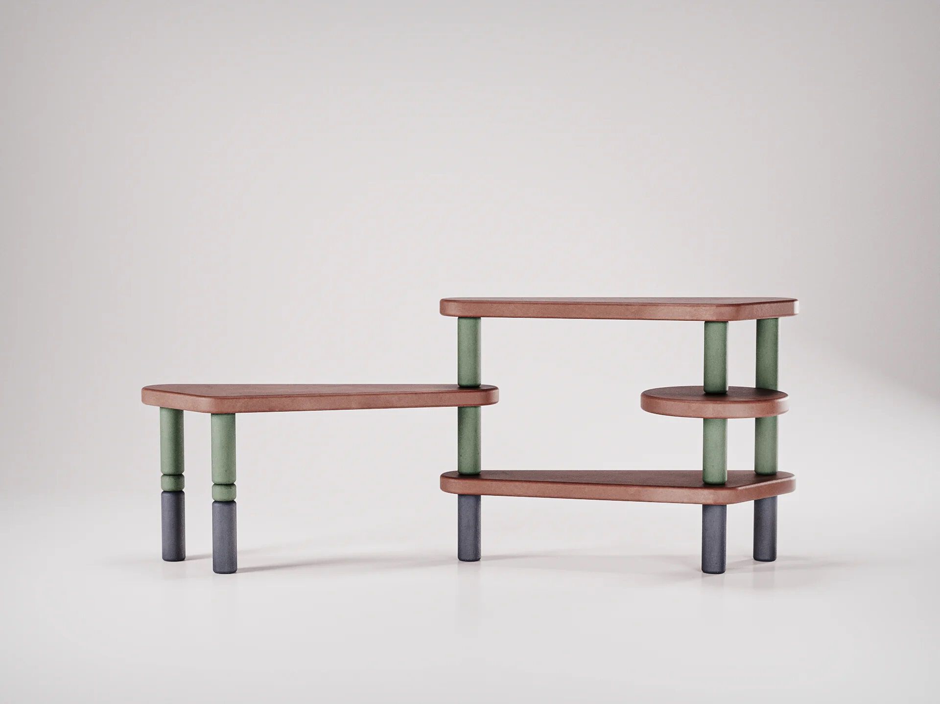 Бетонный книжный шкаф Forma&Cemento пинбол ARCH-00142852 - Вид №1