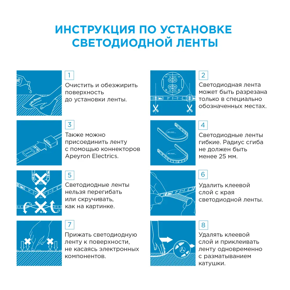 APEYRON Светодиодная лента для подсветки кухни и интерьера 82539902 STLM-0029314 - Вид №7