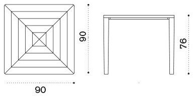Ethimo Квадратный деревянный садовый стол Friends Frtq0100 - Вид №4
