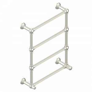 U93-TWF4H1 Полотенцесушитель Традиционный каннелированный, 4 перекладины, 625 мм x 825 мм, водяной, с 1 декоративной крестовой рукояткой Thg-paris Malmaison métal Никель