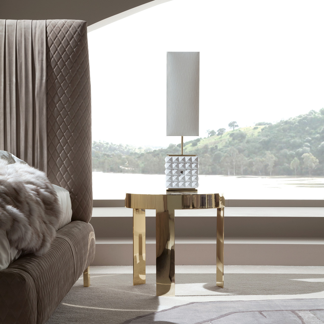 590/44 Infinity круглый металлический торцевой стол - giorgio collection - Вид №3