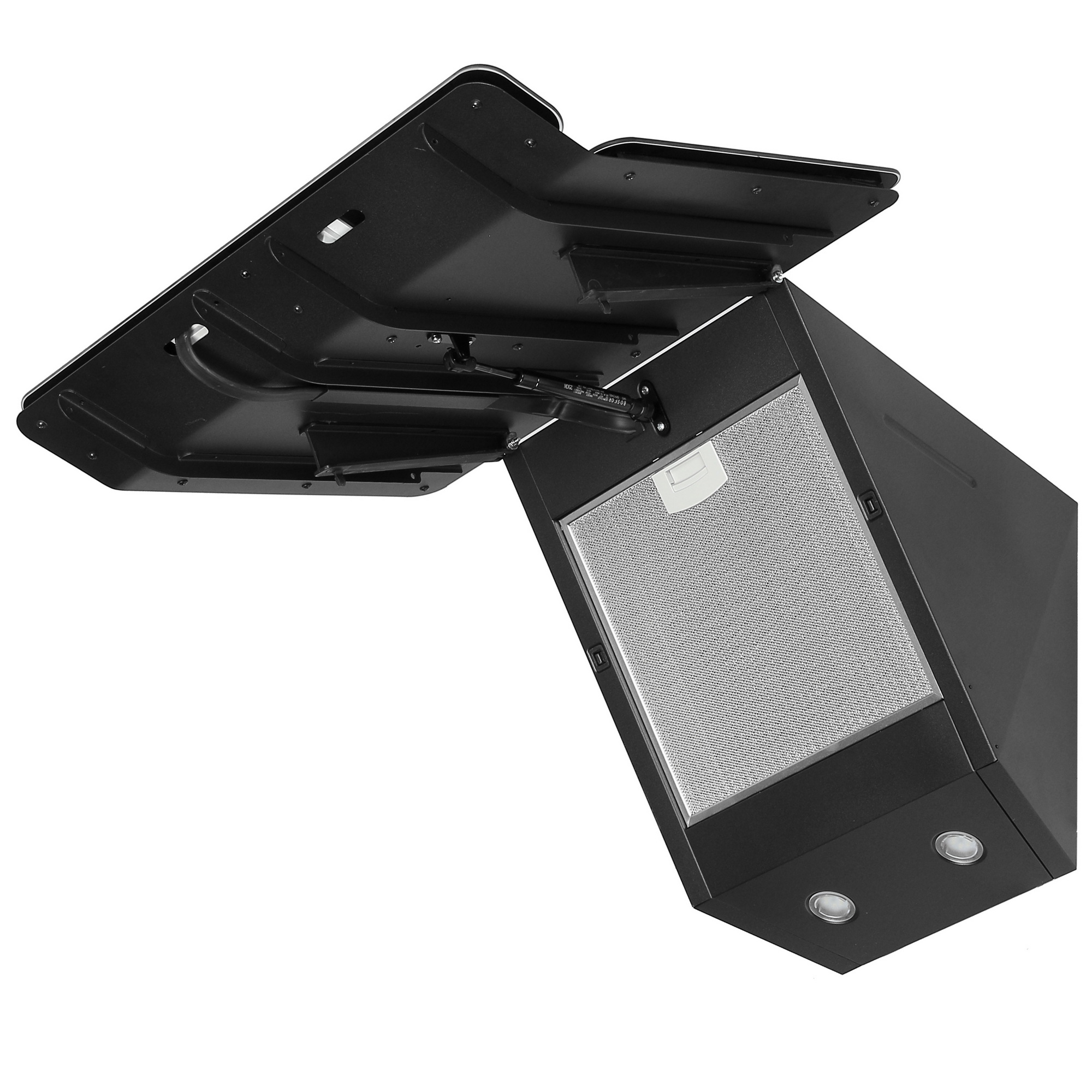 9046665 Вытяжка наклонная KRONA SATURN 600 DN BLACK 4S черный/черный STDN-0088386 - Вид №2