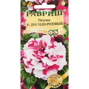 Семена цветов Гавриш петуния Дуо бело-розовый 5 шт. 86222835 STLM-2098825