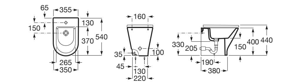Напольное фарфоровое биде Roca The Gap ARCH-00030701 - Вид №2