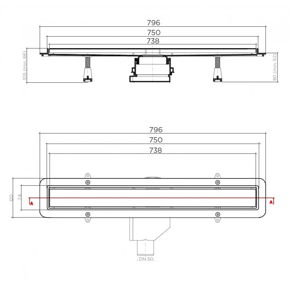 90088962 Трап для душа Bettoserb by Pestan Net Line 750 13702518 STLM-0107068