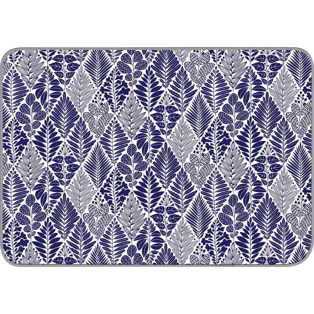 Скатерть с бейкой «Листья» прямоугольная 160х135 см цвет синий Santreyd Мажор STLM-2091407 - Вид №1