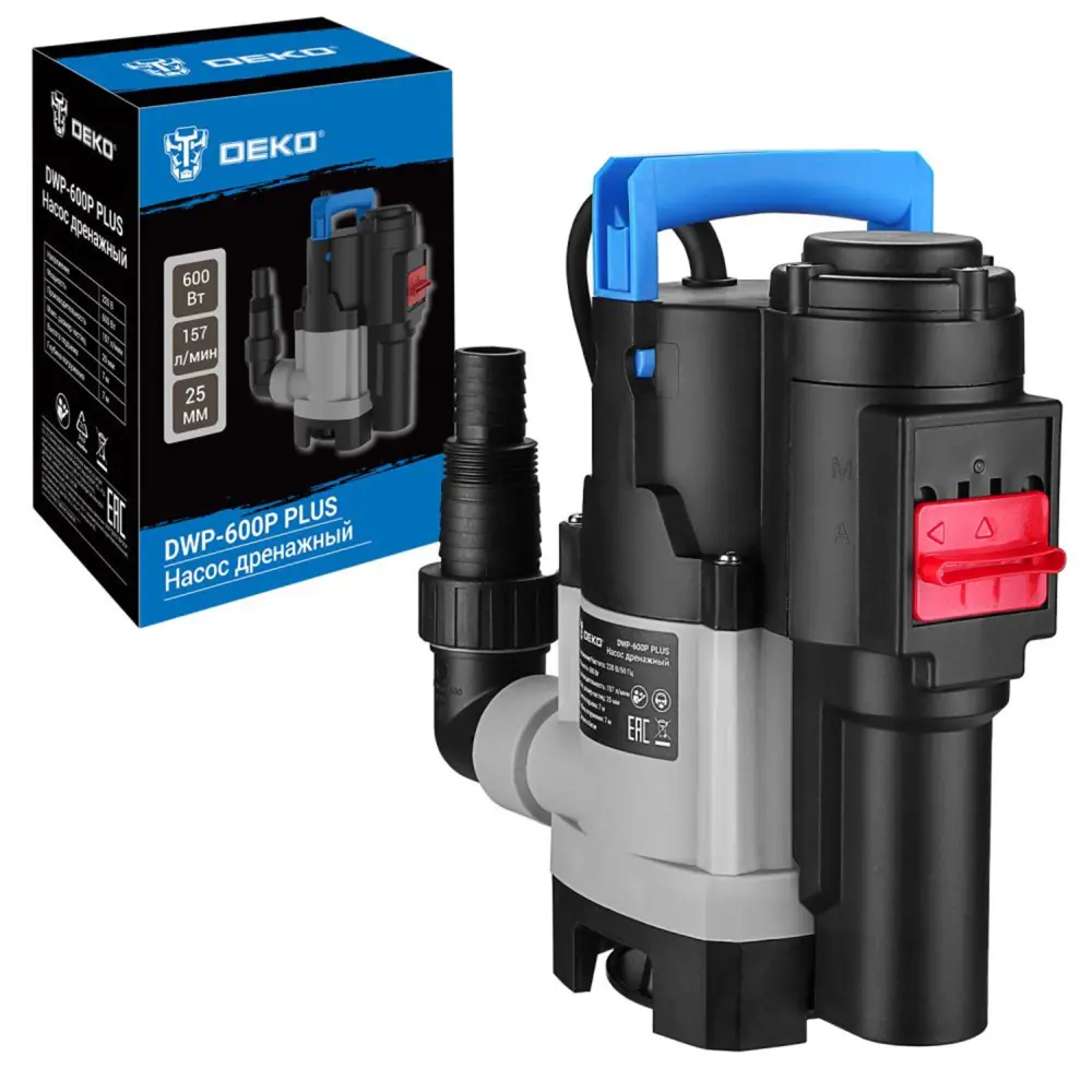 Насос погружной дренажный для грязной Deko Plus DWP-600P, 9420 л/ч Santreyd STLM-2081424 - Вид №1