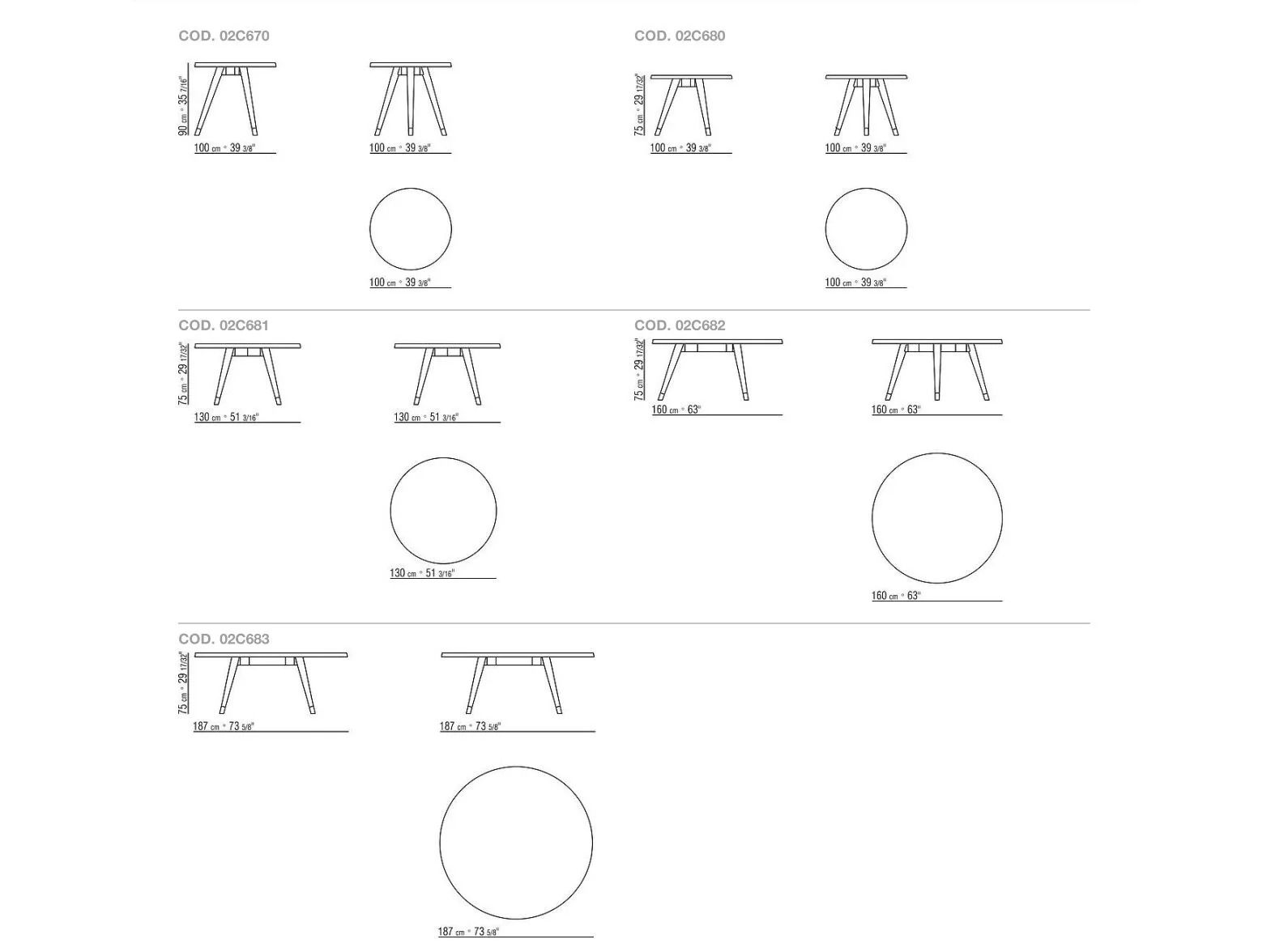Круглый деревянный стол Flexform Адлер ARCH-00075258 - Вид №2
