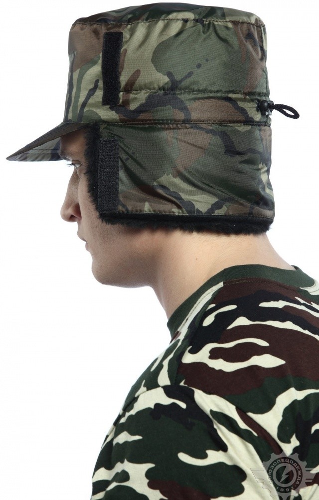 61456 Кепи "Охранник" зимняя камуфляж зеленая  Головные уборы  размер 58 Спецодежда  - Вид №5