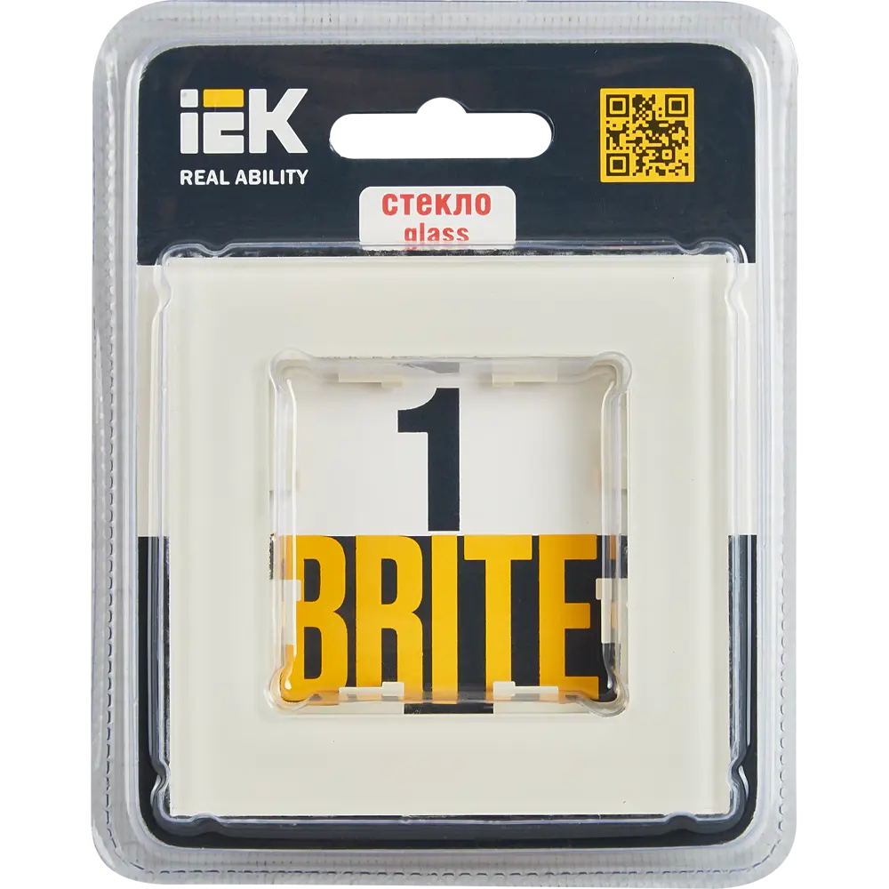 Рамка для розеток и выключателей IEK Brite 1 пост цвет ванильный STLM-2108009 - Вид №3