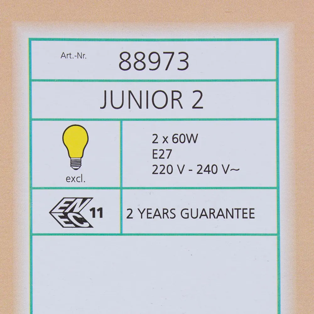 Светильник настенно-потолочный Junior 2 2xE27x60 Вт Eglo STLM-2055822 - Вид №4