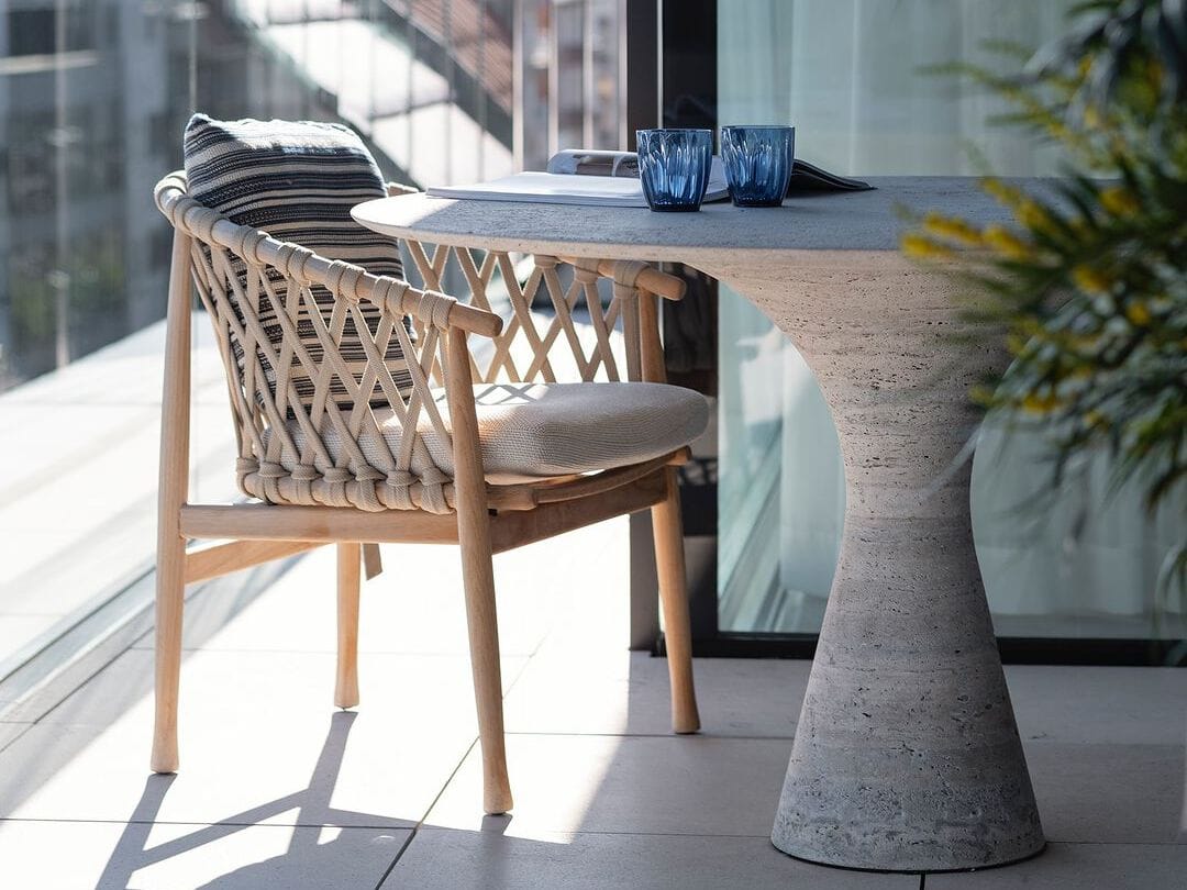 Круглый обеденный стол из натурального камня Alinea Design Objects Angelo M ARCH-00149594 - Вид №2