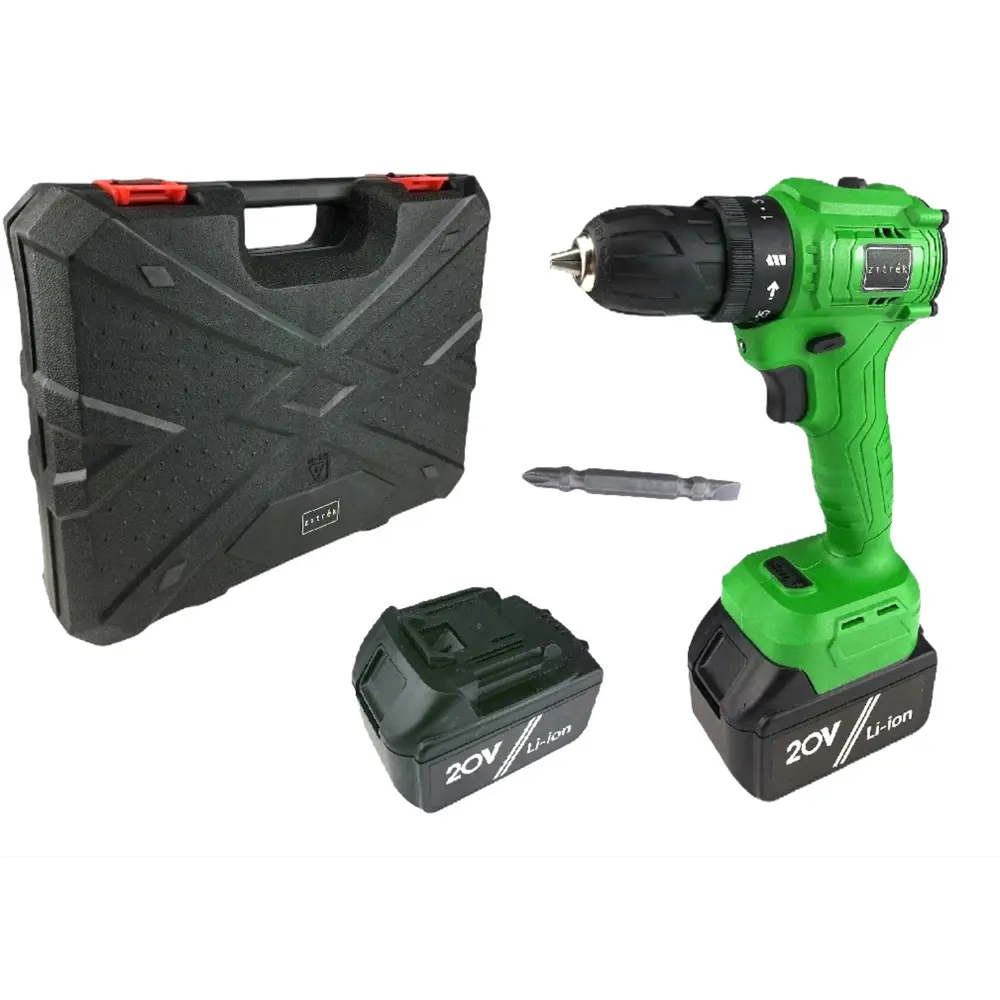 Дрель-шуруповерт аккумуляторная бесщеточная Zitrek Greenpower 20 Pro, 20 В Li-ion 2x4 Ач STLM-2114249 - Вид №3