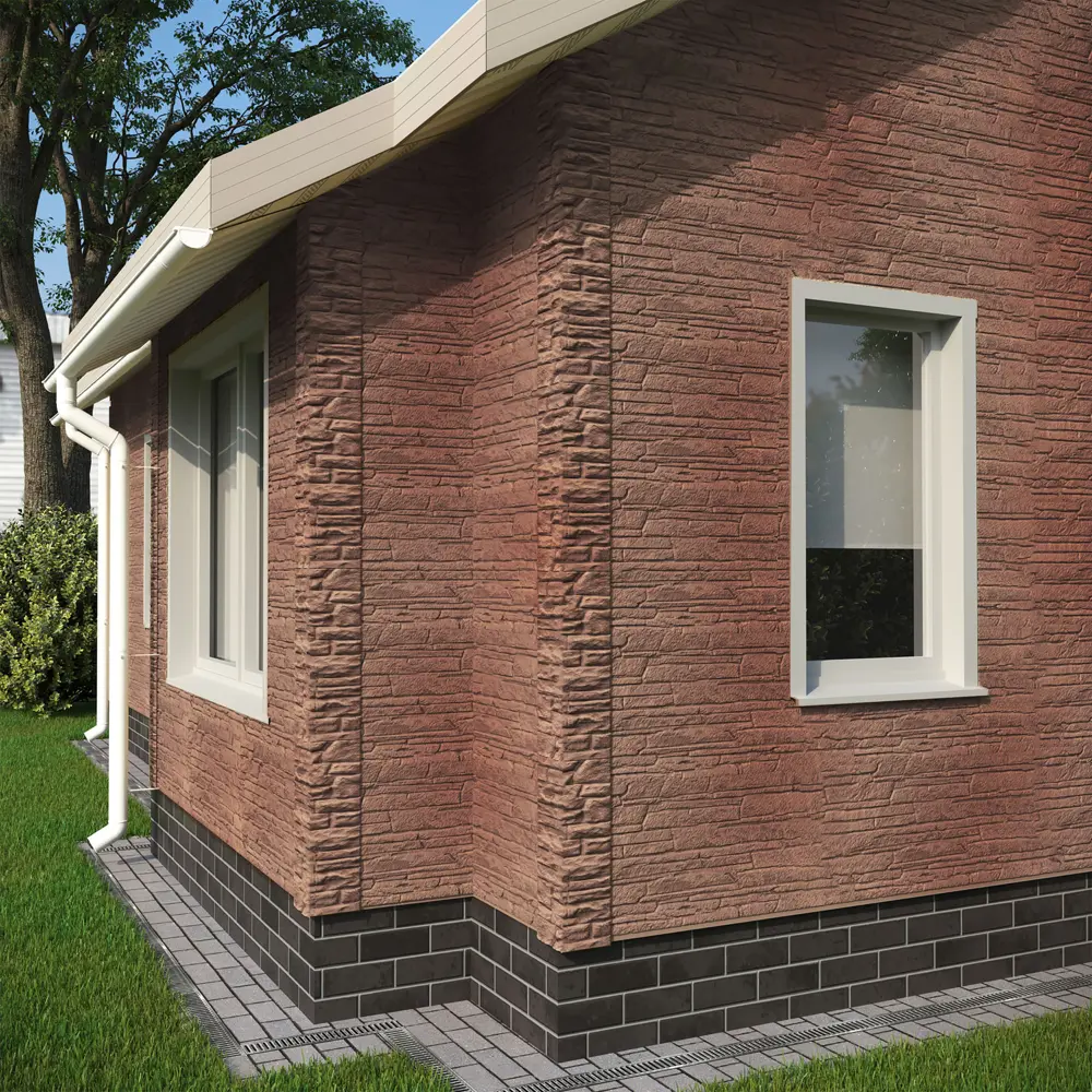 Фасадная панель FineBer Скала цвет жёлто-коричневый STLM-2074644 - Вид №4