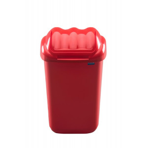 608-04 PLAFOR Мусорный бак пластиковый для раздельного сбора мусора с плавающей крышкой 30 л. Красный