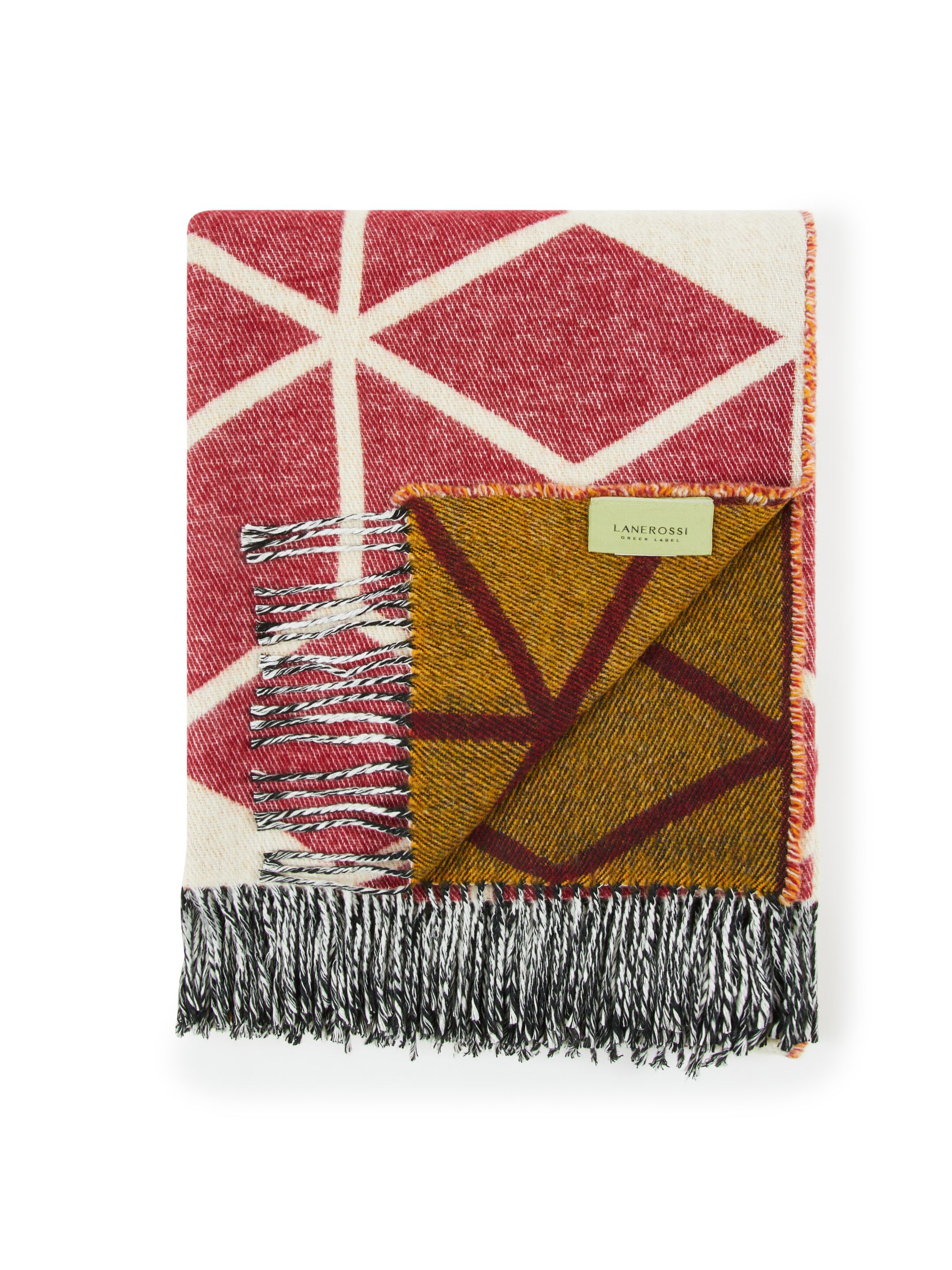 Плед с графическим рисунком из переработанной шерсти Lanerossi Green Label ARCH-00070834 - Вид №6