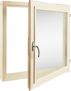 86584098 Окно для бани деревянное липа одностворчатое 600x600 мм (ВхШ) однокамерный стеклопакет STLM-0070364 Santreyd