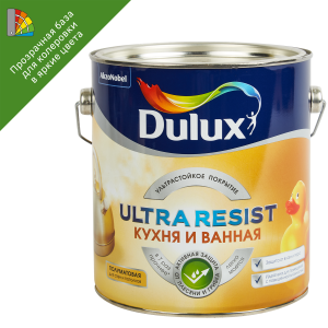 85060855 Краска для стен кухни и ванны Ultra Resist полупрозрачная база BC 2.25 л STLM-0057937 DULUX