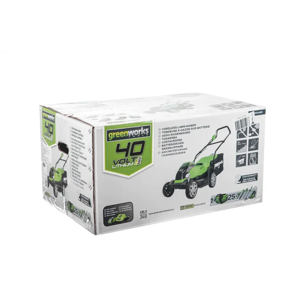 Газонокосилка аккумуляторная GreenWorks 2501907 40 В 35 см АКБ и ЗУ не входит в комплект STLM-2157037 - Вид №5