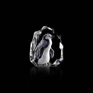 88113 Скульптура из прозрачного хрусталя "Пингвин", 50/55 мм. Maleras
