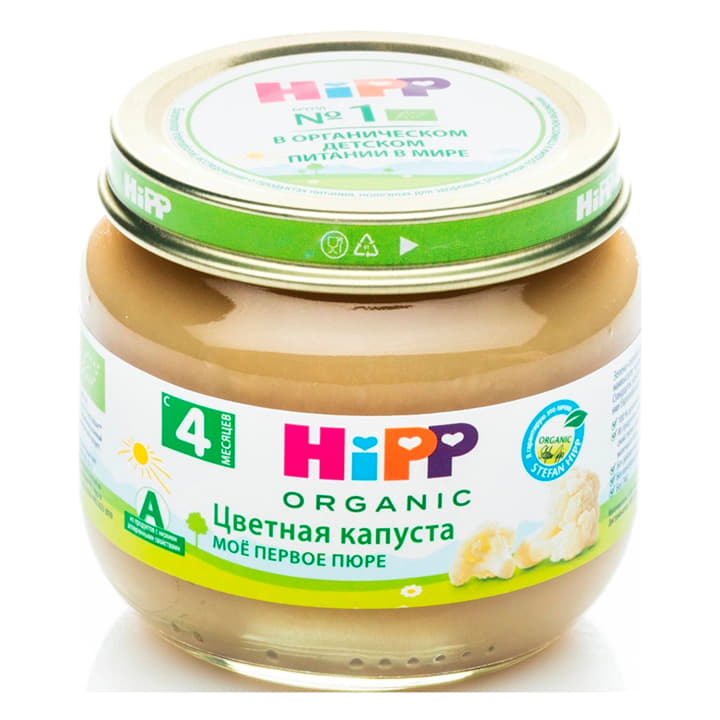 Пюре Цветная капуста с 4 месяцев мое первое пюре HiPP 80 г Santreyd 15700